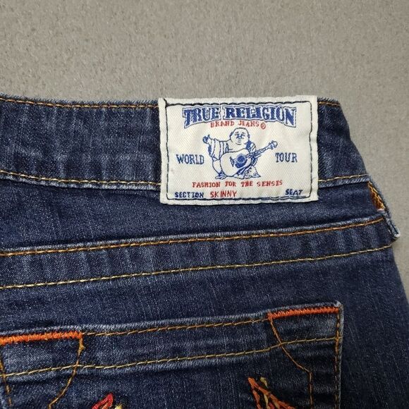 True Religion jeans with thick stitch embroidered pockets skinny size 29 - Picture 7 of 16